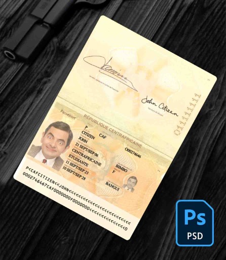 Central Africa passport 2023-present PSD